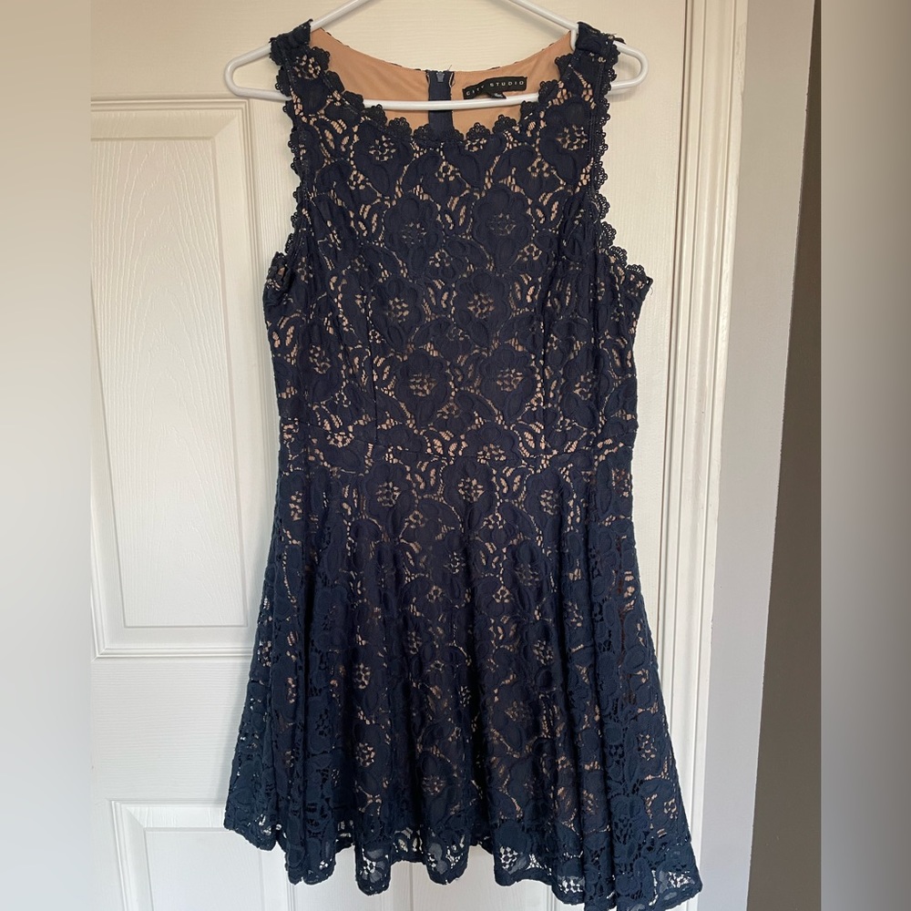 City studio navy dress